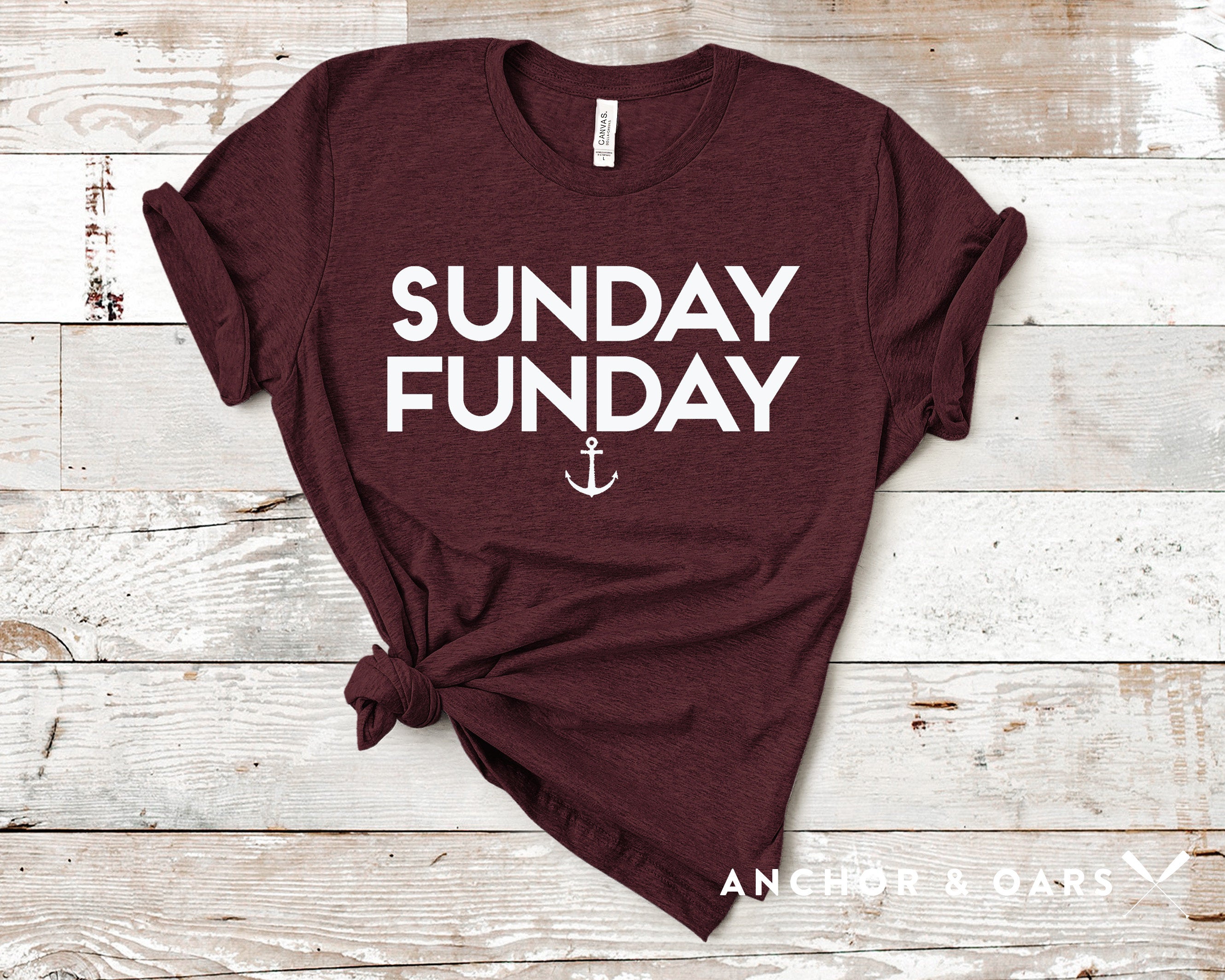 Sunday Funday Lake Life Shirt - Anchor and Oars