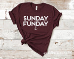 Load image into Gallery viewer, Sunday Funday Lake Life Shirt - Anchor and Oars
