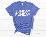 Load image into Gallery viewer, Sunday Funday Lake Life Shirt - Anchor and Oars
