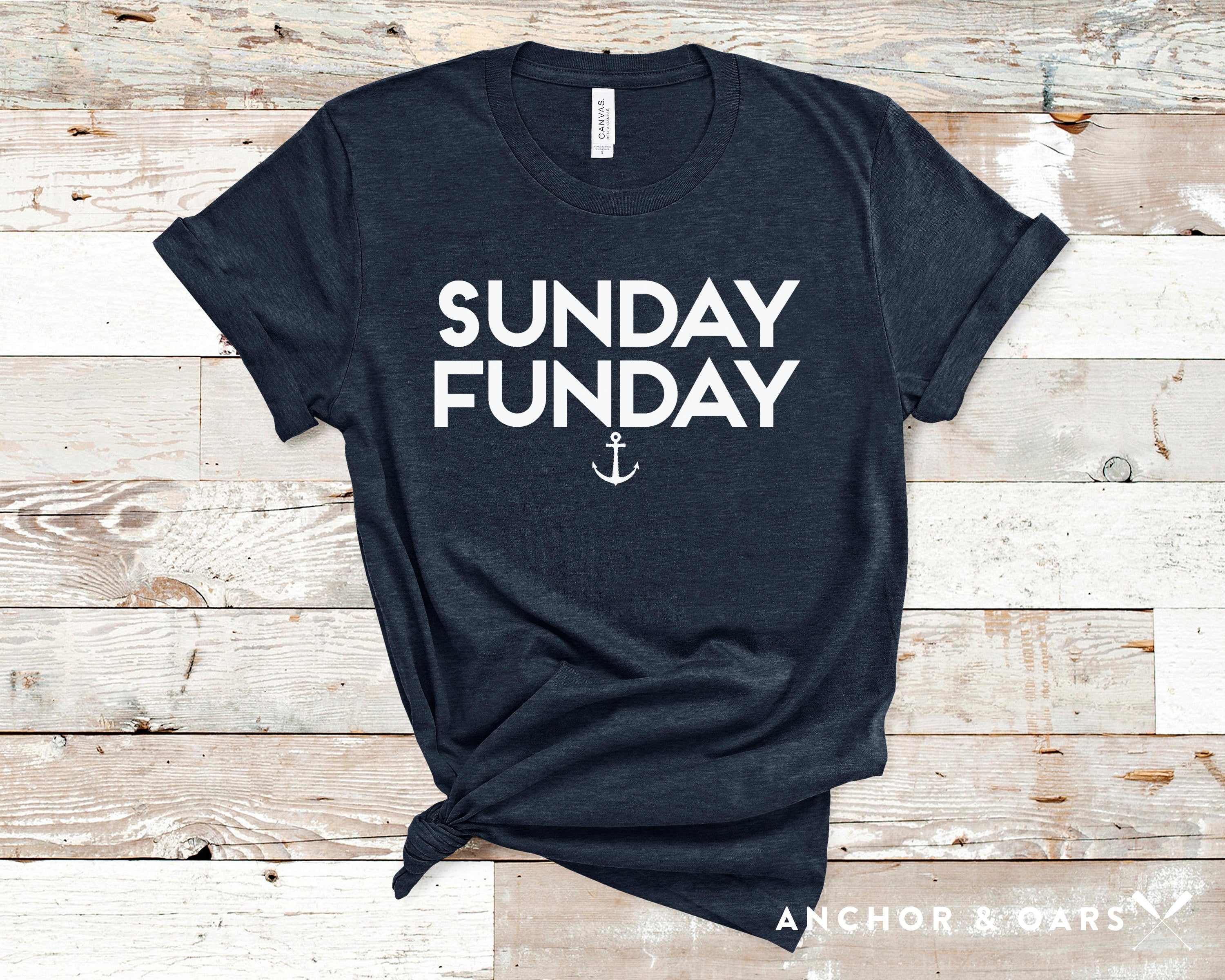 Sunday Funday Lake Life Shirt - Anchor and Oars